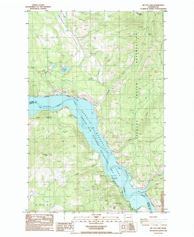 United States Geological Survey Mccoy Lake, WA (1985, 24000-Scale) digital map
