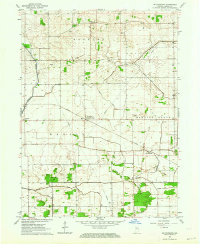 United States Geological Survey Mccoysburg, IN (1962, 24000-Scale) digital map