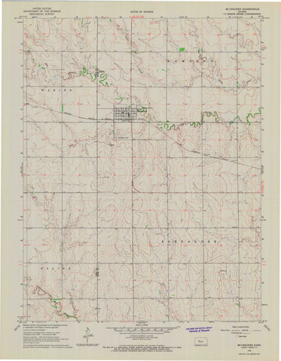United States Geological Survey Mccracken, KS (1965, 24000-Scale) digital map