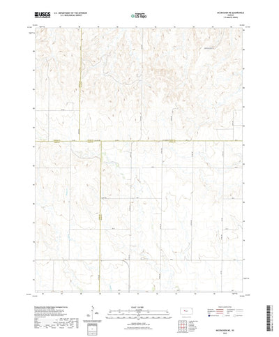 United States Geological Survey McCracken NE, KS (2022, 24000-Scale) digital map