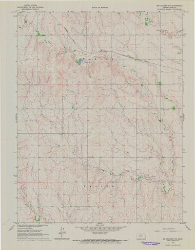 United States Geological Survey Mccracken SW, KS (1966, 24000-Scale) digital map