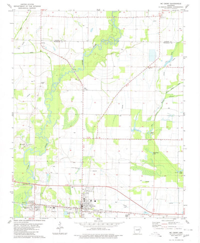 United States Geological Survey Mccrory, AR (1980, 24000-Scale) digital map
