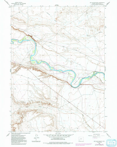 United States Geological Survey Mccullen Bluff, WY (1963, 24000-Scale) digital map