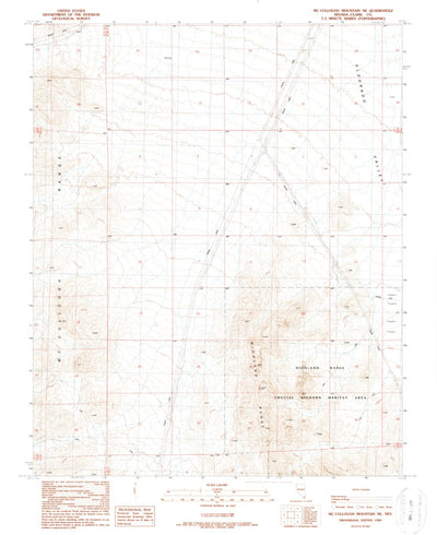 United States Geological Survey Mccullough Mountain NE, NV (1989, 24000-Scale) digital map