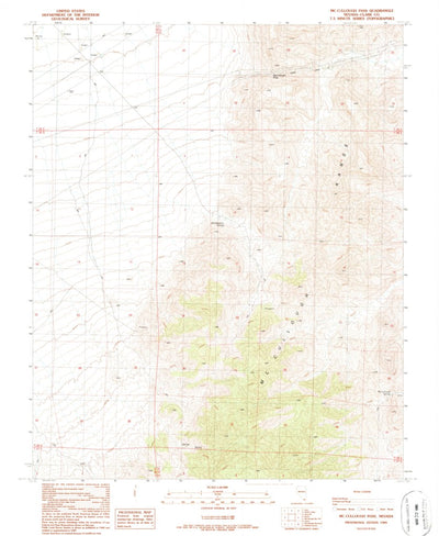 United States Geological Survey Mccullough Pass, NV (1989, 24000-Scale) digital map