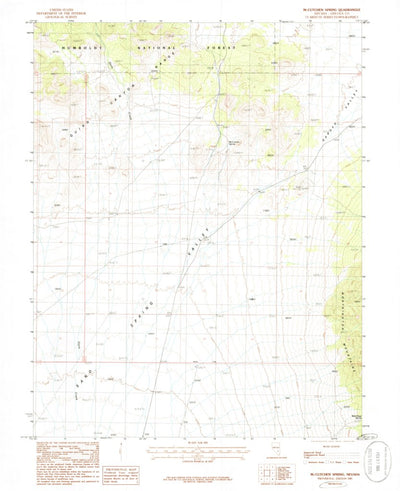 United States Geological Survey Mccutchen Spring, NV (1985, 24000-Scale) digital map