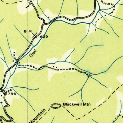 United States Geological Survey Mcdaniel Bald, NC-TN (1934, 24000-Scale) digital map