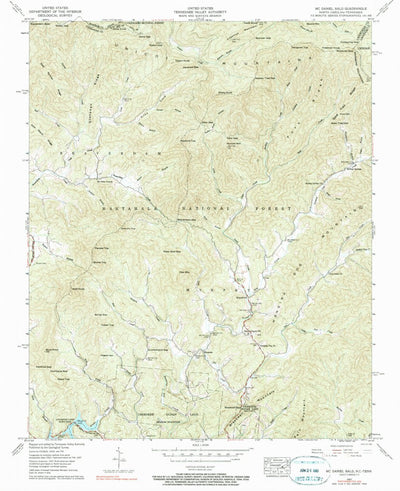 United States Geological Survey Mcdaniel Bald, NC-TN (1957, 24000-Scale) digital map