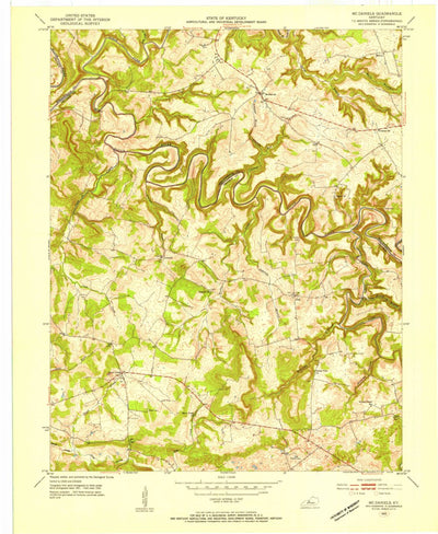 United States Geological Survey Mcdaniels, KY (1953, 24000-Scale) digital map