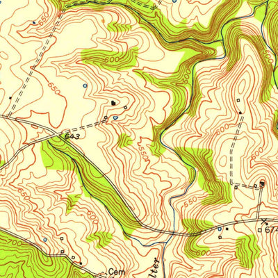 United States Geological Survey Mcdaniels, KY (1953, 24000-Scale) digital map