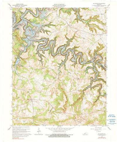 United States Geological Survey Mcdaniels, KY (1963, 24000-Scale) digital map