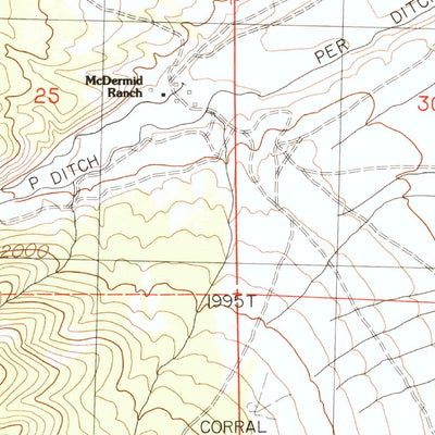 United States Geological Survey Mcdermid Ranch, NV (1984, 24000-Scale) digital map