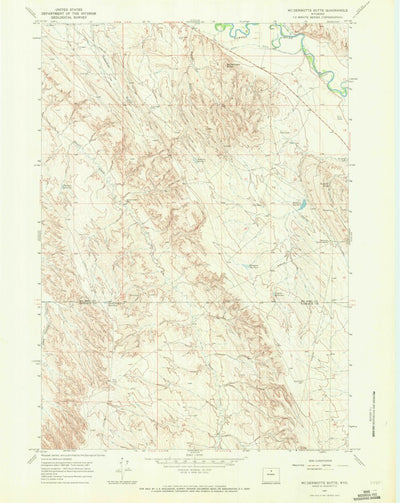 United States Geological Survey Mcdermotts Butte, WY (1967, 24000-Scale) digital map