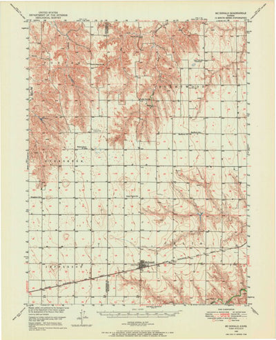 United States Geological Survey Mcdonald, KS (1950, 62500-Scale) digital map