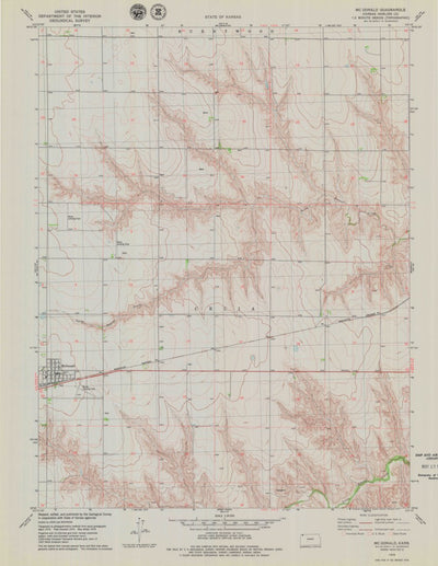 United States Geological Survey Mcdonald, KS (1978, 24000-Scale) digital map