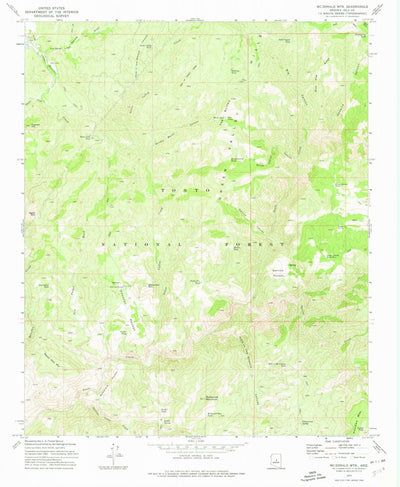 United States Geological Survey Mcdonald Mountain, AZ (1973, 24000-Scale) digital map