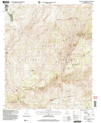 United States Geological Survey Mcdonald Mountain, AZ (2004, 24000-Scale) digital map