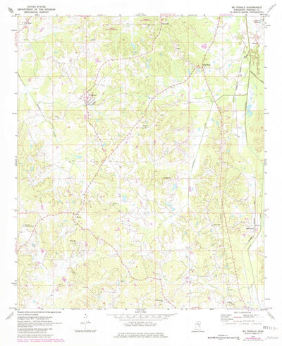 United States Geological Survey Mcdonald, MS (1972, 24000-Scale) digital map