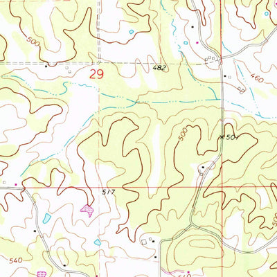 United States Geological Survey Mcdonald, MS (1972, 24000-Scale) digital map