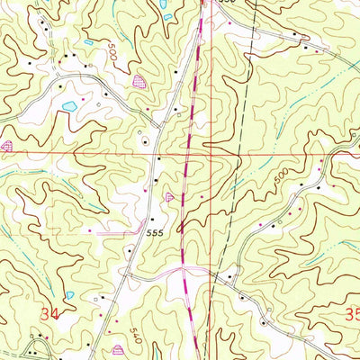 United States Geological Survey Mcdonald, MS (1972, 24000-Scale) digital map