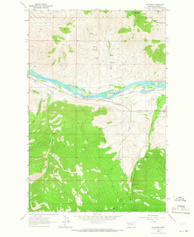 United States Geological Survey Mcdonald, MT (1964, 24000-Scale) digital map