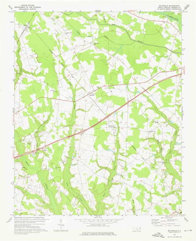 United States Geological Survey Mcdonald, NC (1972, 24000-Scale) digital map