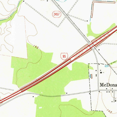 United States Geological Survey Mcdonald, NC (1972, 24000-Scale) digital map
