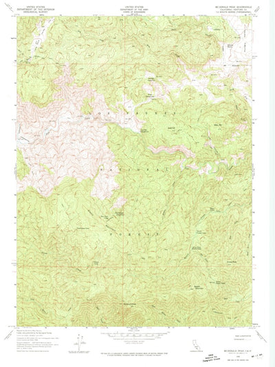 United States Geological Survey Mcdonald Peak, CA (1958, 24000-Scale) digital map