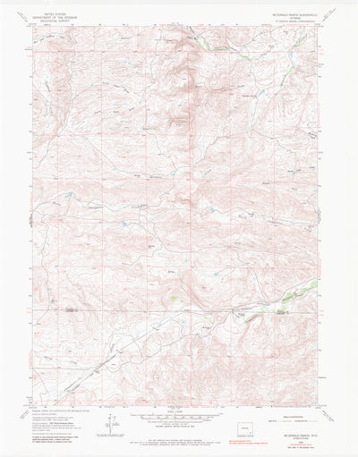 United States Geological Survey Mcdonald Ranch, WY (1962, 24000-Scale) digital map