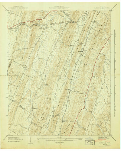 United States Geological Survey Mcdonald, TN (1941, 24000-Scale) digital map