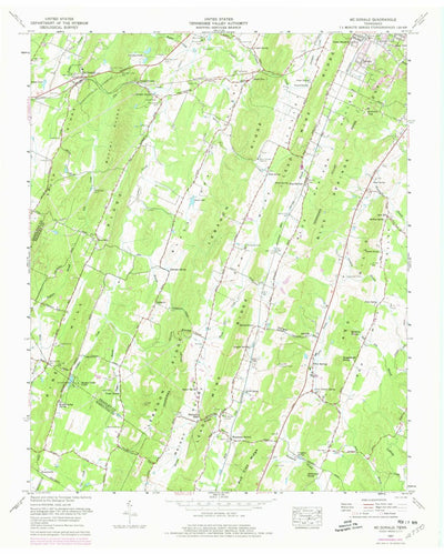United States Geological Survey Mcdonald, TN (1967, 24000-Scale) digital map