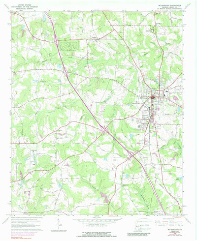 United States Geological Survey Mcdonough, GA (1964, 24000-Scale) digital map