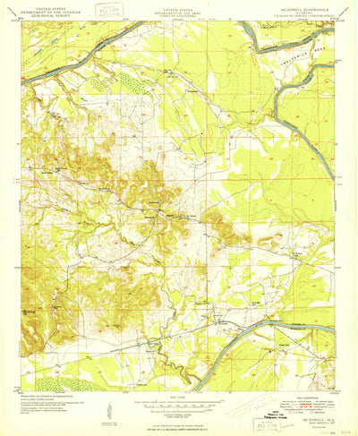 United States Geological Survey Mcdowell, AL (1949, 24000-Scale) digital map