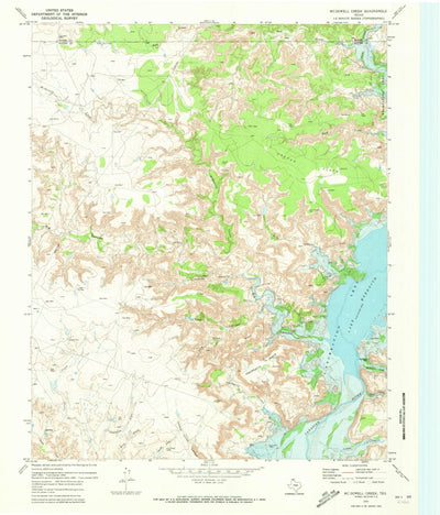 United States Geological Survey Mcdowell Creek, TX (1970, 24000-Scale) digital map
