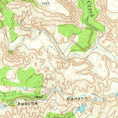 United States Geological Survey Mcdowell Creek, TX (1970, 24000-Scale) digital map