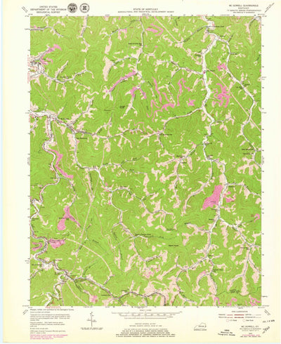 United States Geological Survey Mcdowell, KY (1954, 24000-Scale) digital map