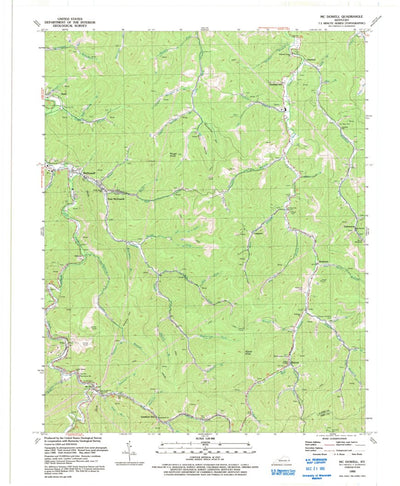 United States Geological Survey Mcdowell, KY (1992, 24000-Scale) digital map