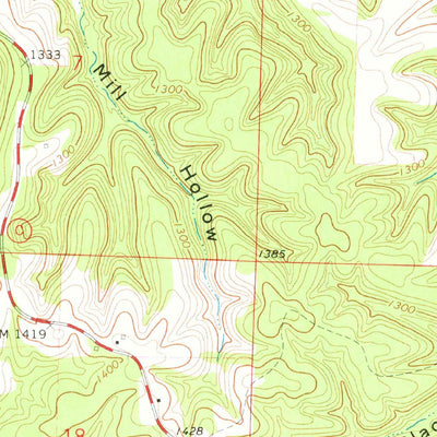 United States Geological Survey Mcdowell, MO (1972, 24000-Scale) digital map