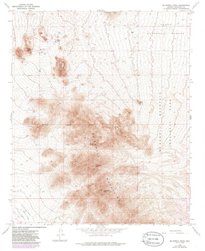 United States Geological Survey Mcdowell Peak, AZ (1965, 24000-Scale) digital map