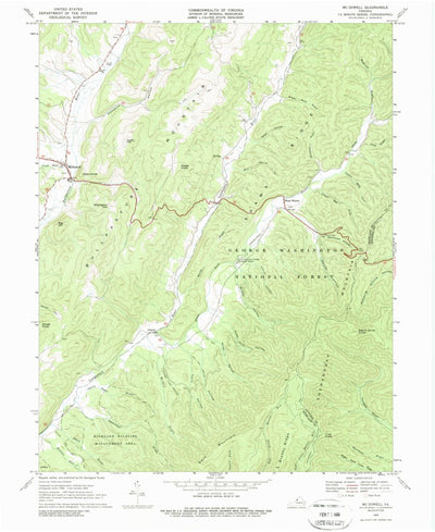 United States Geological Survey Mcdowell, VA (1969, 24000-Scale) digital map