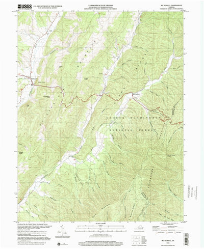United States Geological Survey Mcdowell, VA (1999, 24000-Scale) digital map