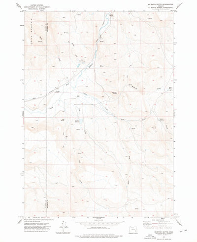 United States Geological Survey Mcewen Butte, OR (1972, 24000-Scale) digital map