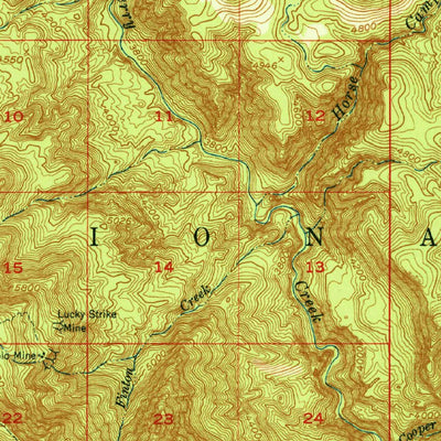 United States Geological Survey Mcfadden Peak, AZ (1950, 62500-Scale) digital map