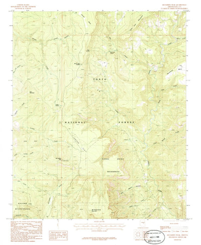 United States Geological Survey Mcfadden Peak, AZ (1986, 24000-Scale) digital map