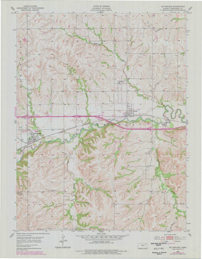 United States Geological Survey Mcfarland, KS (1954, 24000-Scale) digital map
