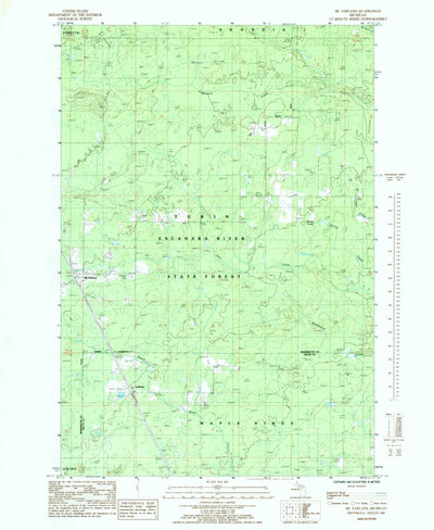United States Geological Survey Mcfarland, MI (1985, 24000-Scale) digital map