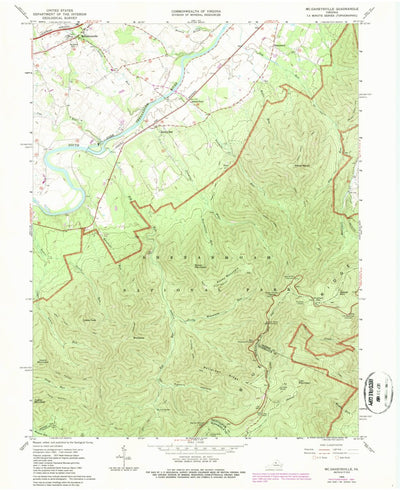 United States Geological Survey Mcgaheysville, VA (1965, 24000-Scale) digital map
