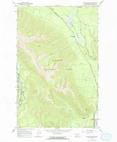 United States Geological Survey Mcgee Meadow, MT (1966, 24000-Scale) digital map