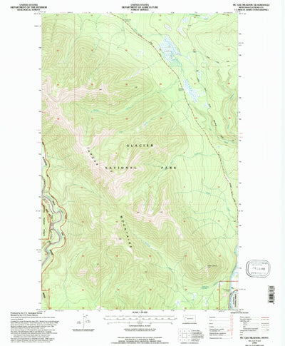 United States Geological Survey Mcgee Meadow, MT (1994, 24000-Scale) digital map