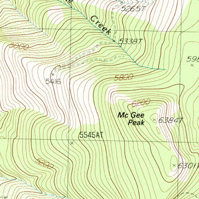 United States Geological Survey Mcgee Peak, MT-ID (1988, 24000-Scale) digital map